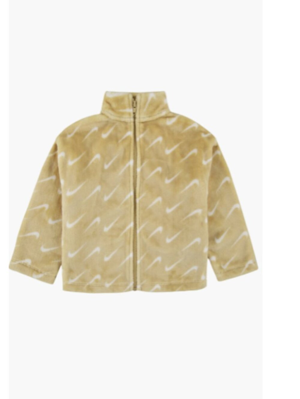 NWT Nike Kids' Swoosh Plush Fleece Jacket Sesame size 4T